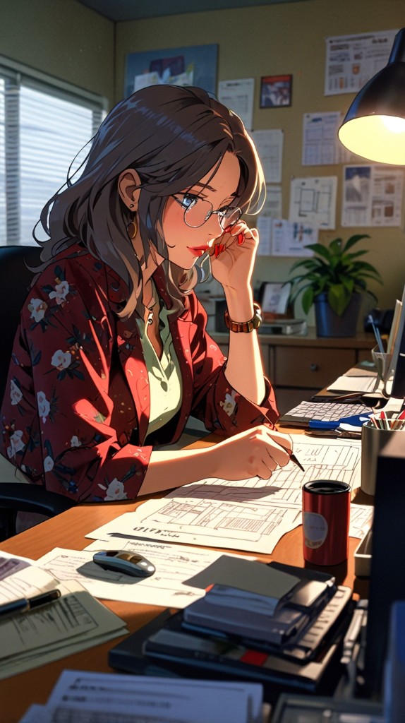 A focused designer at work